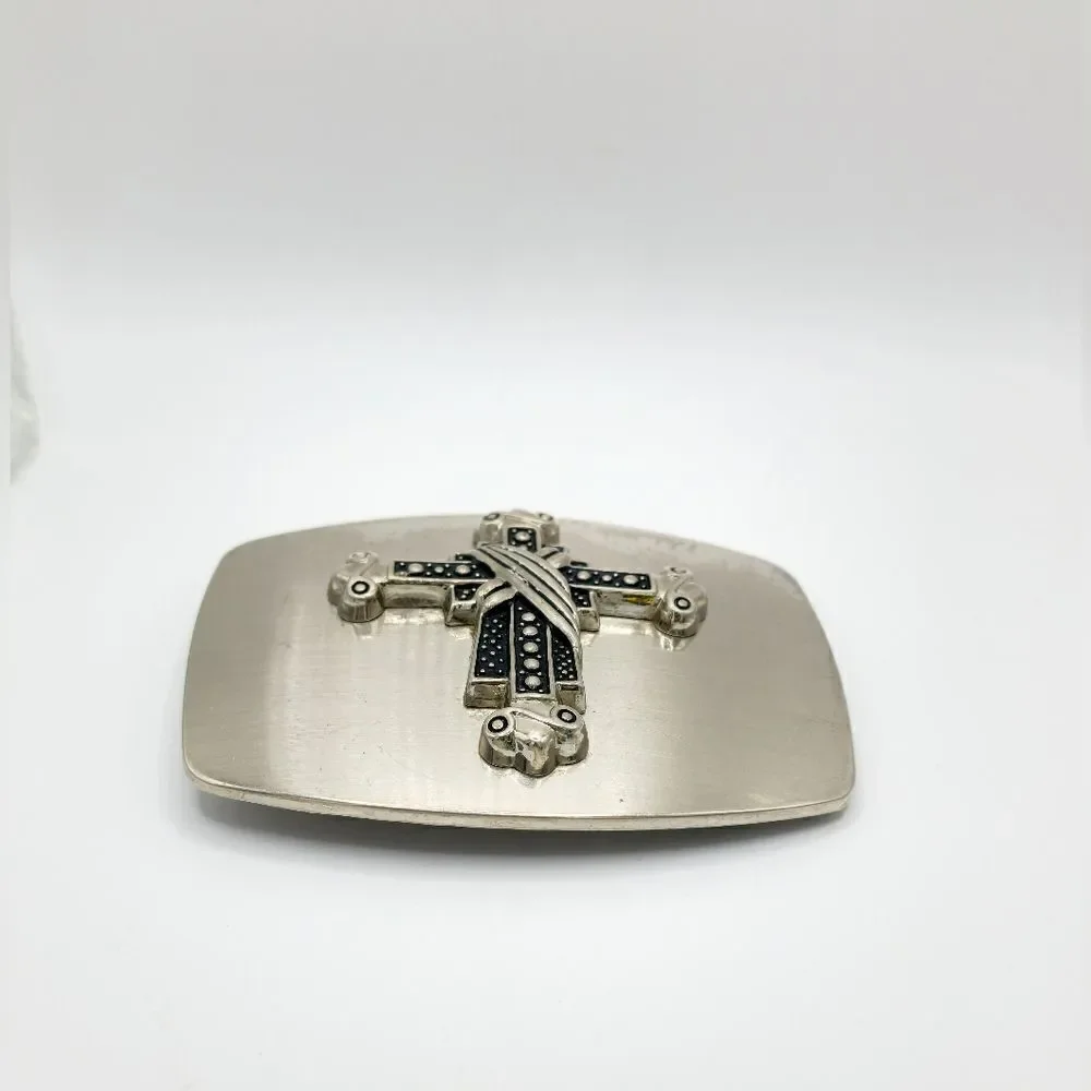 Vintage Silver Cross belt buckle